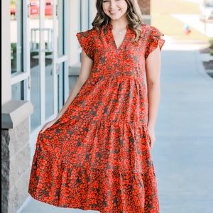 NWT Red floral boutique dress